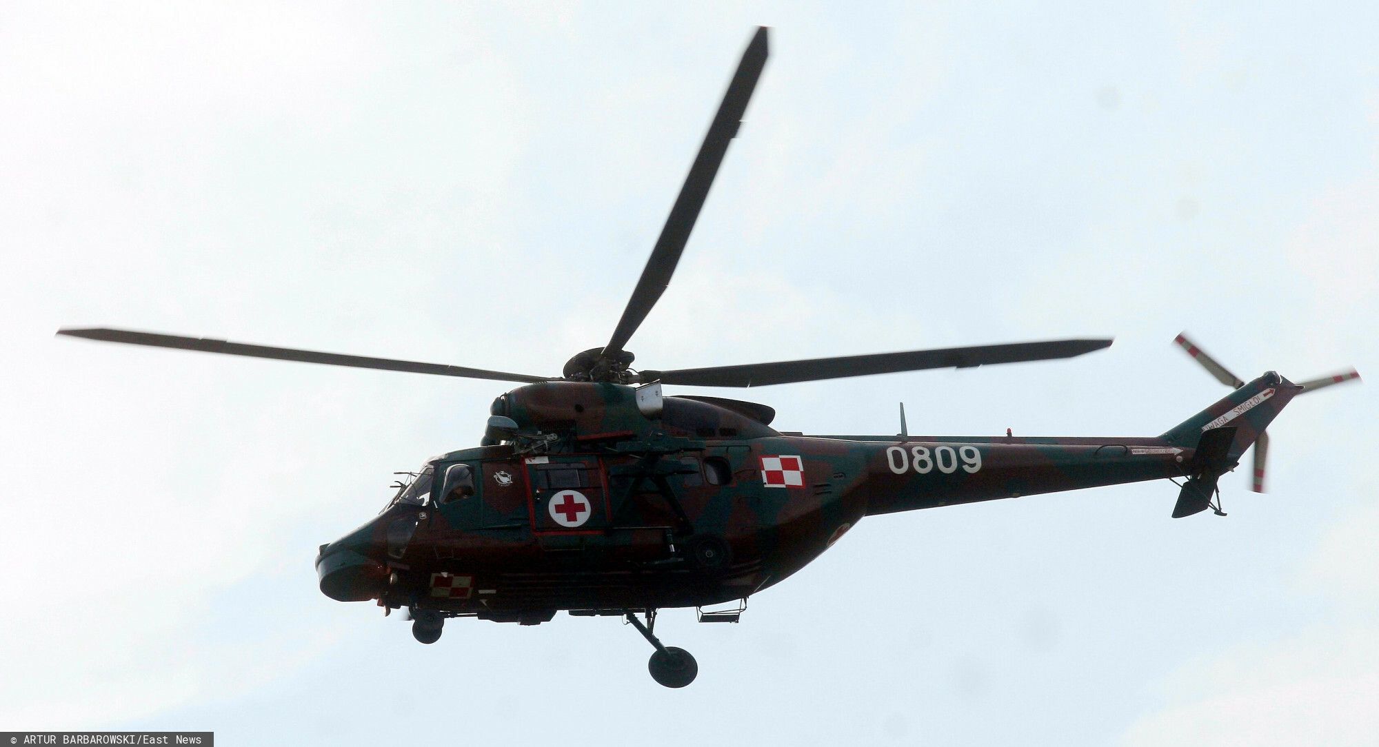 Wojskowe helikoptery nad Olsztynem