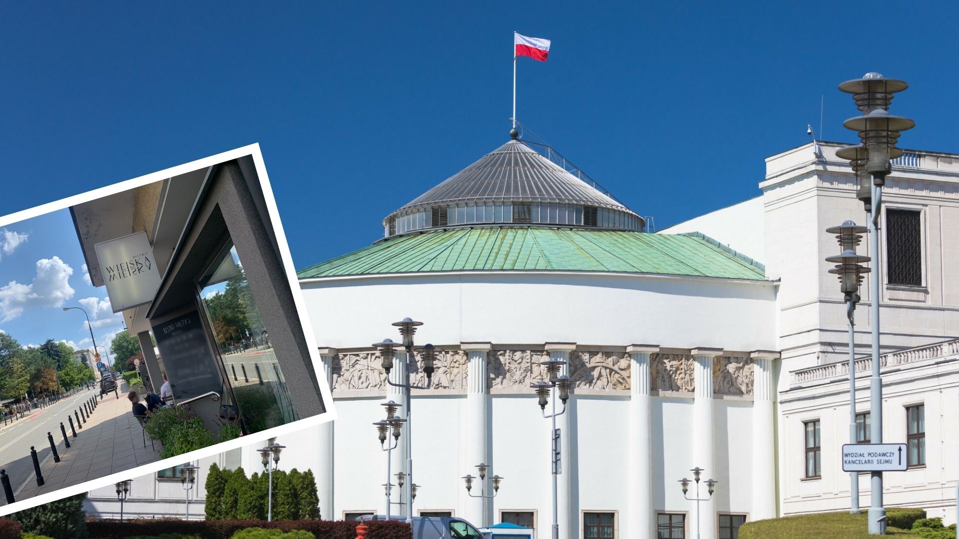 Tuż obok Sejmu restauracja postawiła na jasny przekaz: ***** *** i Konfederację i Kukiza