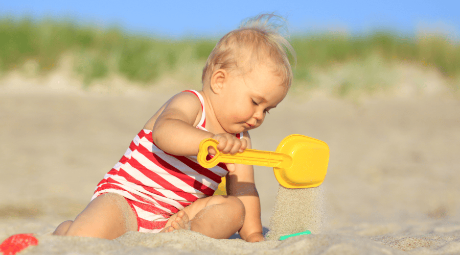 Dziecko na plaży canv PRO