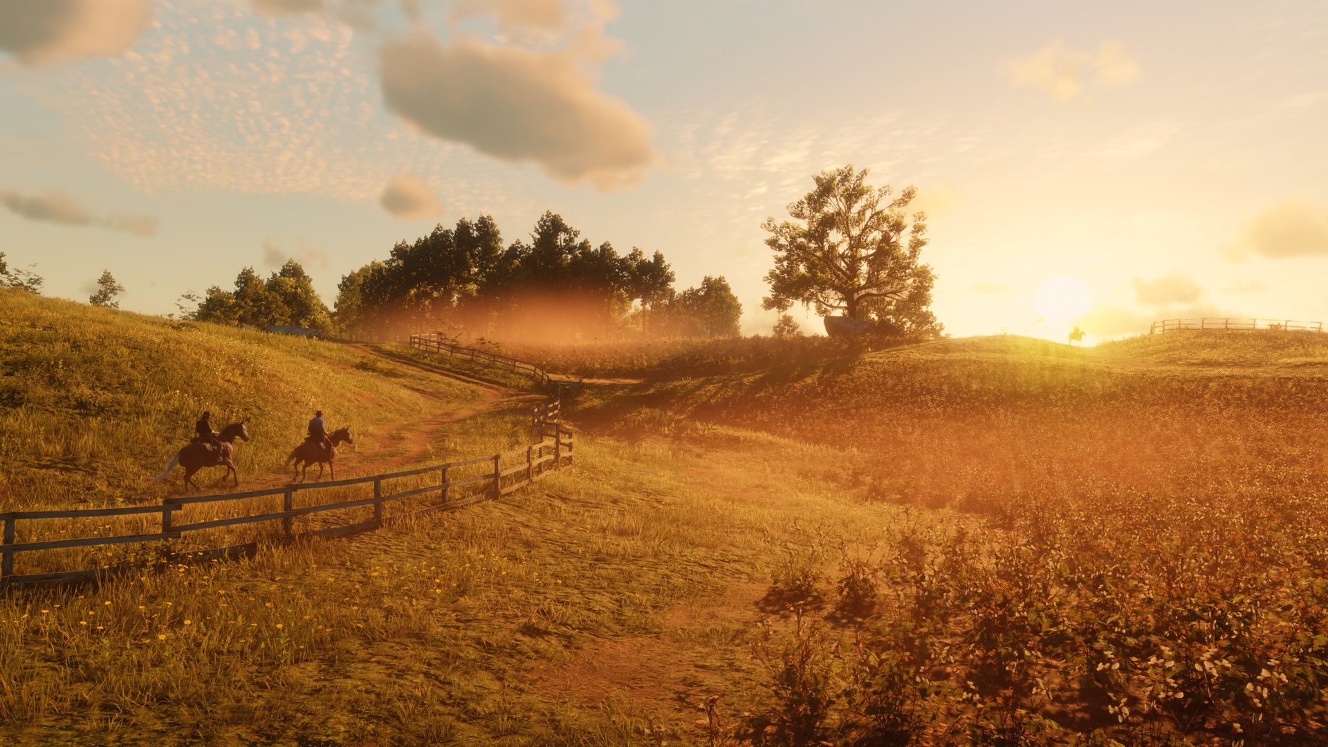Krajobraz uchwycony w grze Red Dead Redemption 2