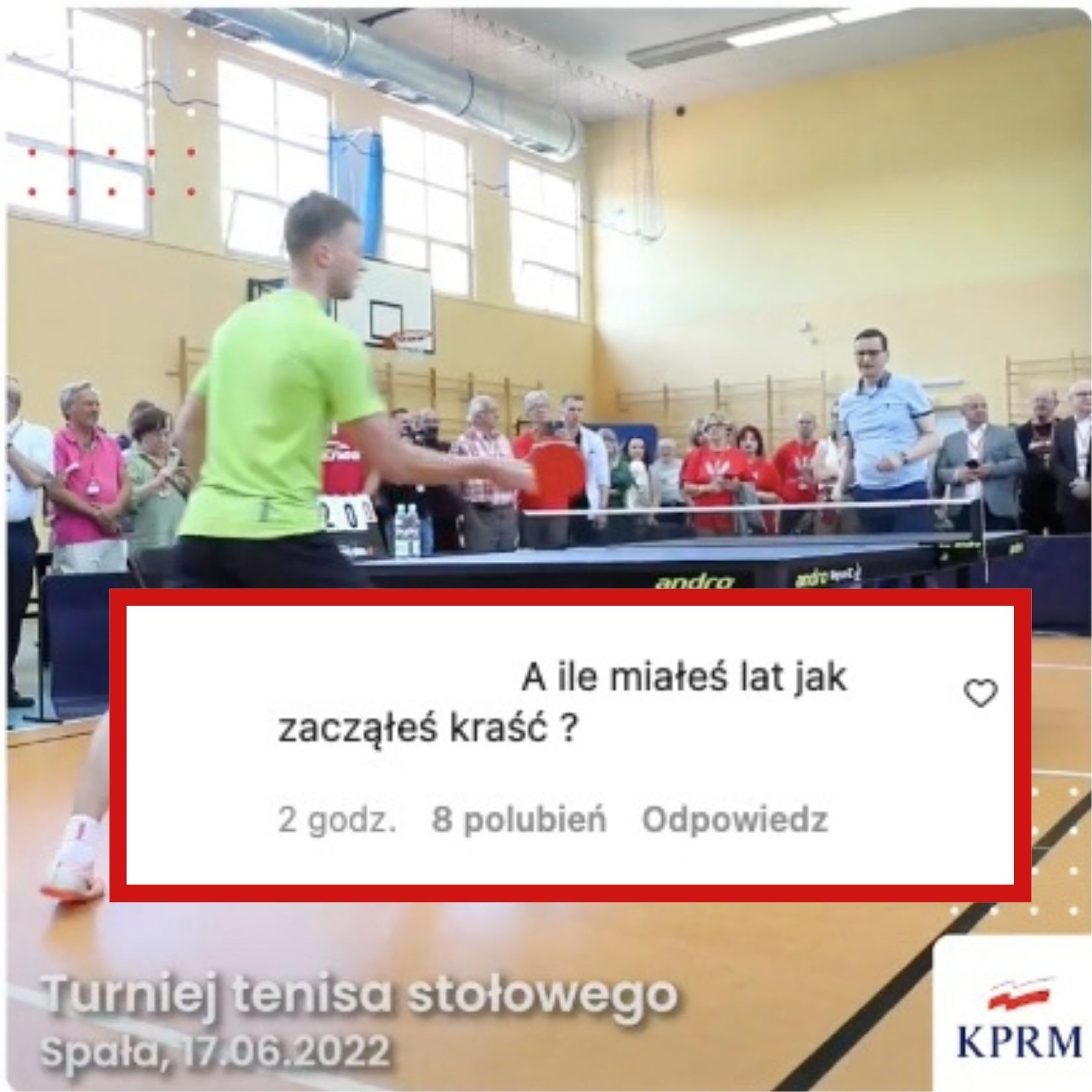 Mateusz Morawiecki zdjęcia ping pong
