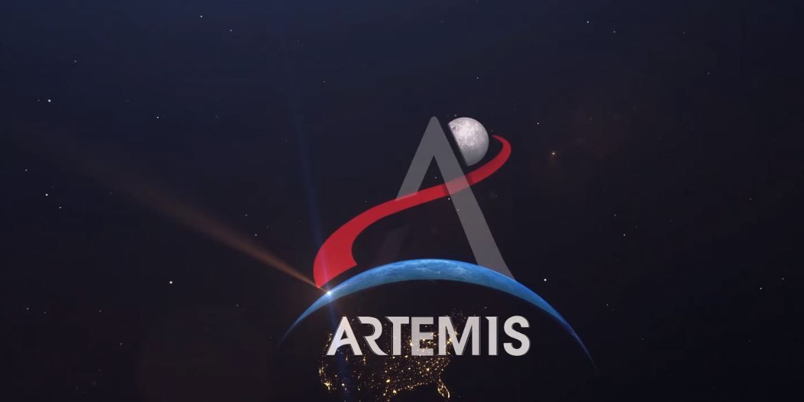 Logo Artemis Accords na stronie internetowej NASA.