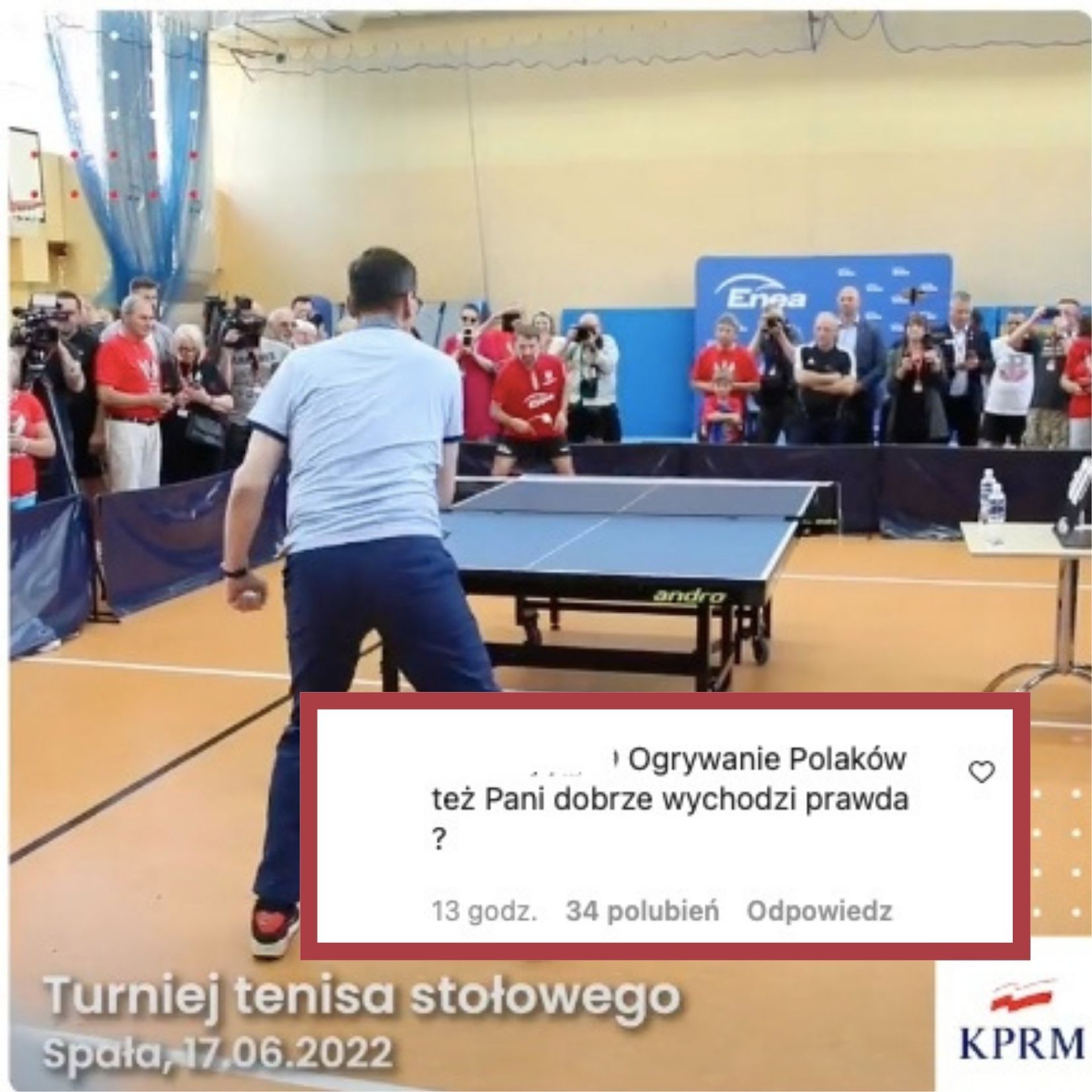 Mateusz Morawiecki ping pong komentarze
