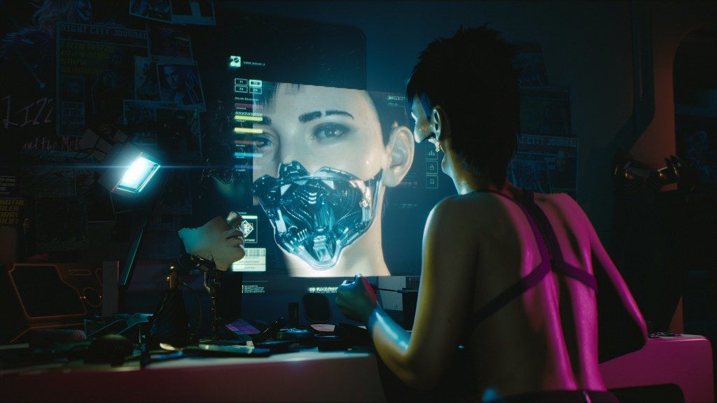 Screen z gry Cyberpunk 2077.