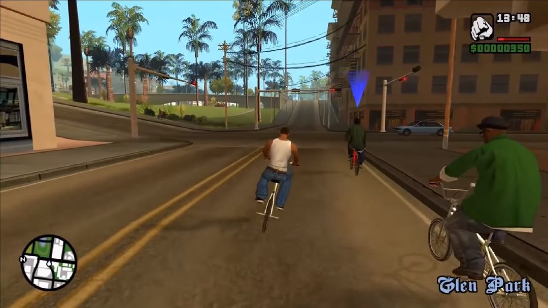 GTA San Andreas CJ na rowerze