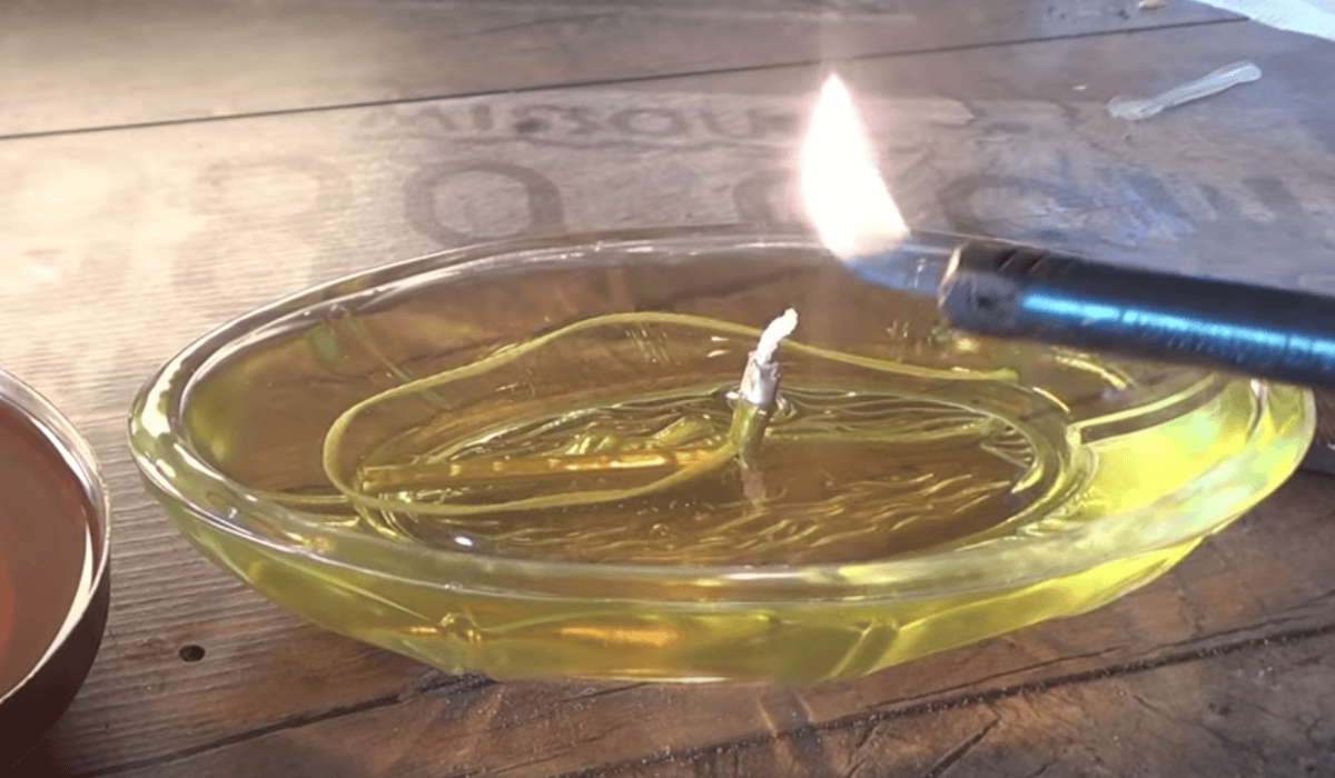 Lampa z oleju