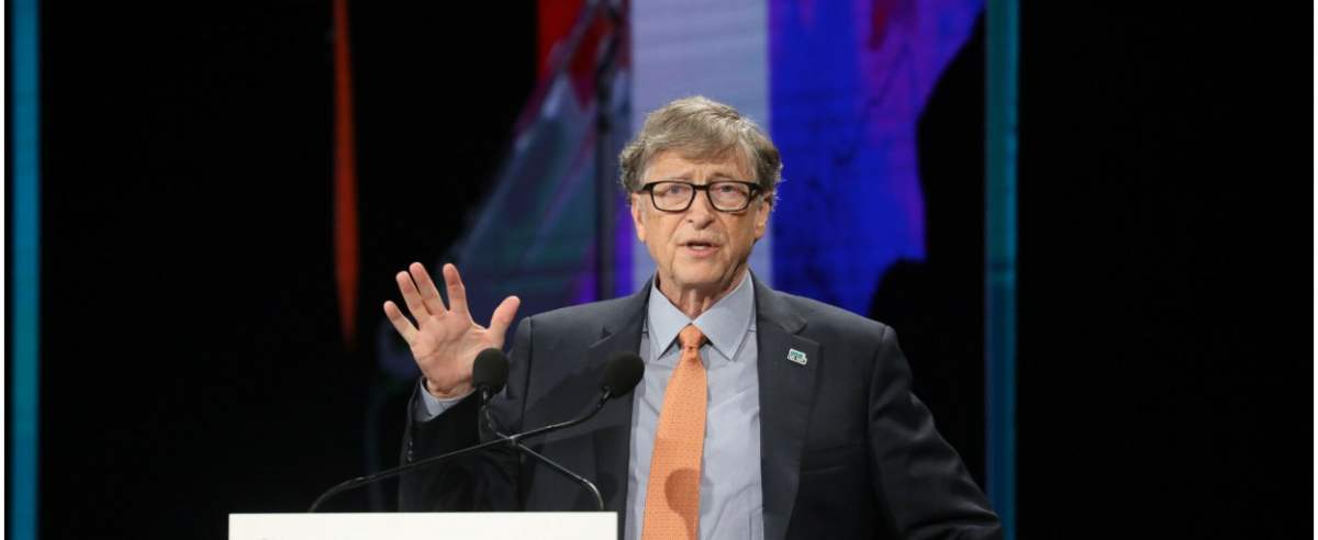 Microsoft founder, Co-Chairman of the Bill &amp; Melinda Gates Foundation, Bill Gates delivers a speech at the conference of Global Fund to Fight HIV, Tuberculosis and Malaria on october 10, 2019, in Lyon, central eastern France. - The Global Fund to Figh