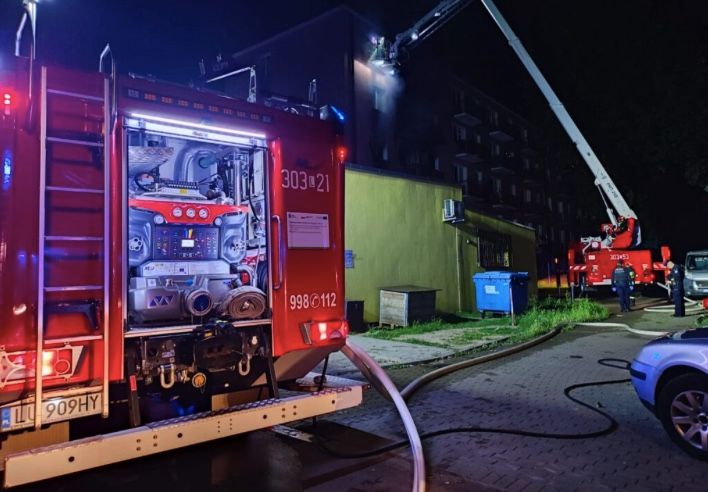 Nocny pożar w bloku w Lublinie, nie żyją dwie osoby