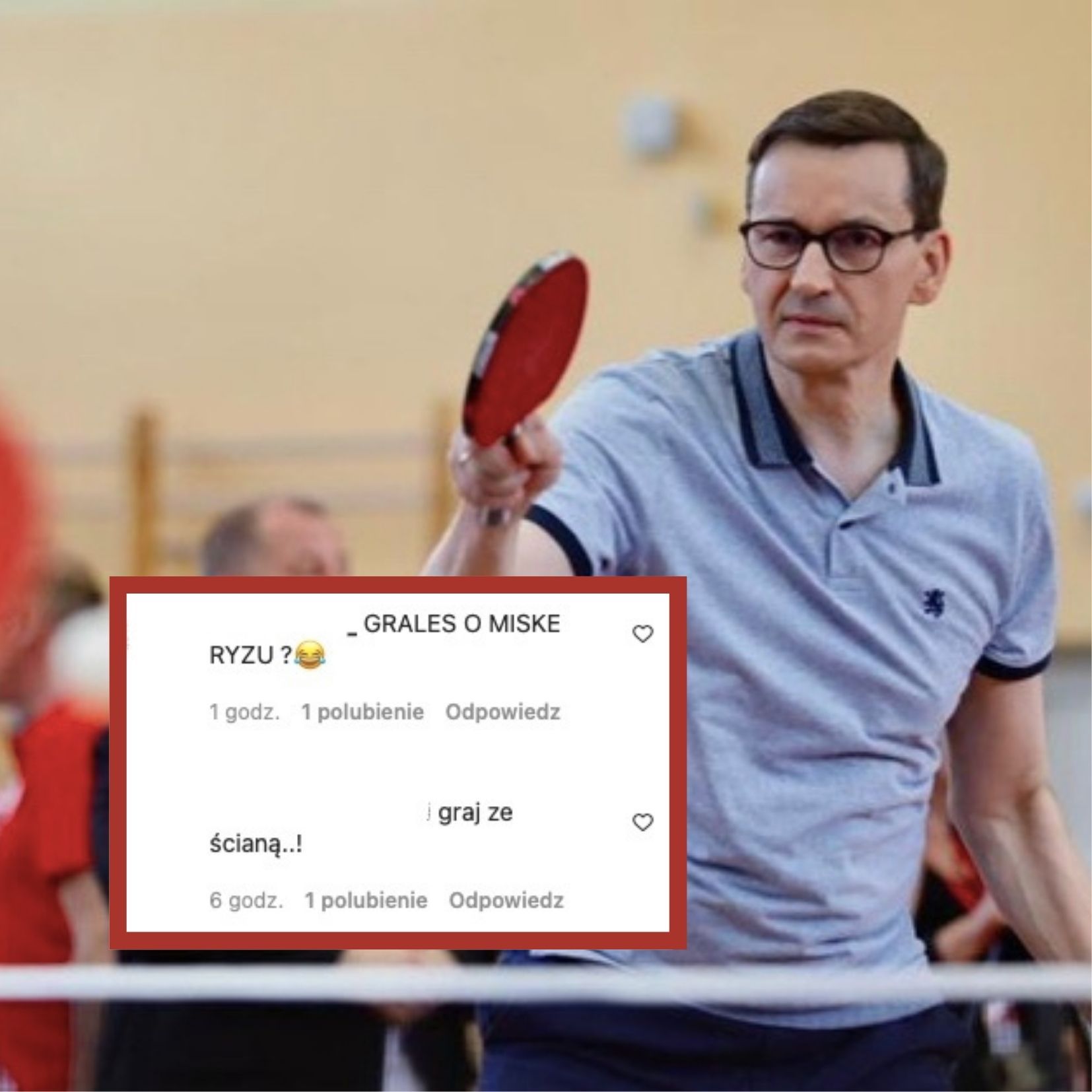 Mateusz Morawiecki gra w ping-ponga